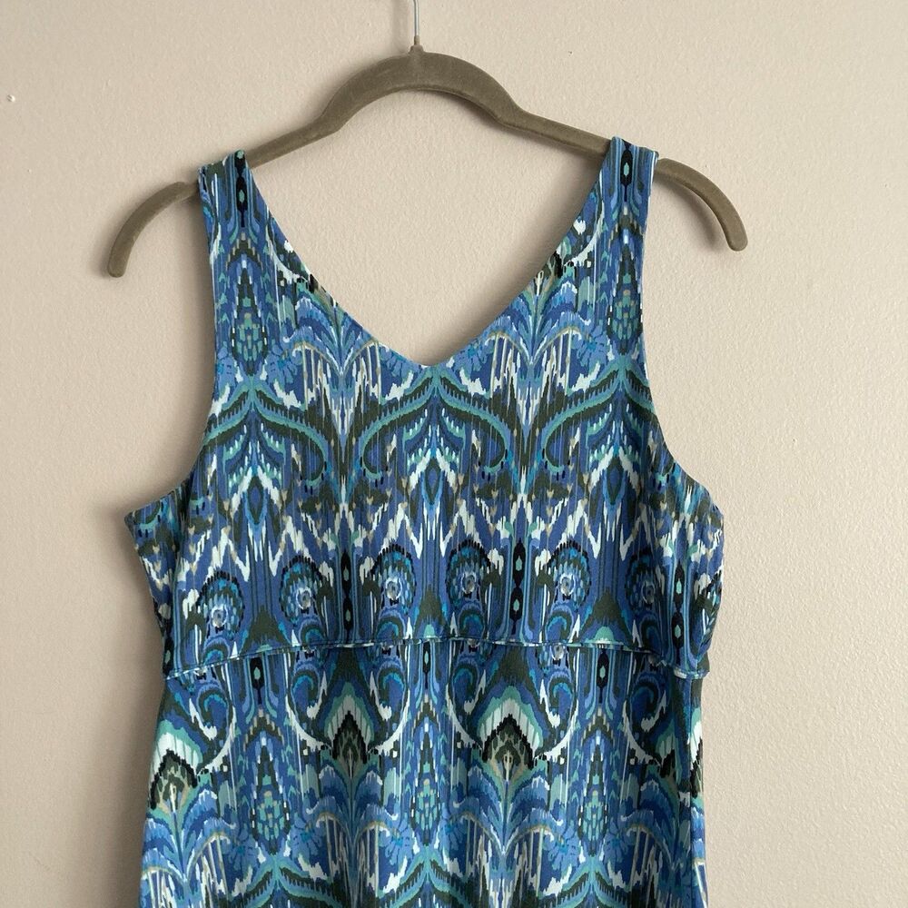 Athleta Dress Womens Blue Green Sleeveless Stretch Pullover Short Size Medium - Picture 8 of 10